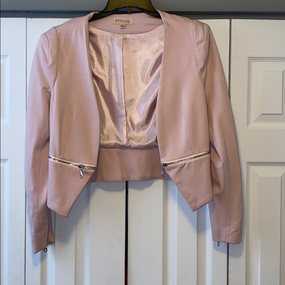 Philosophy cropped blazer - size small